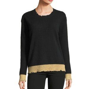 RtA Charlotte Black and Gold Knit Cashmere Sweater